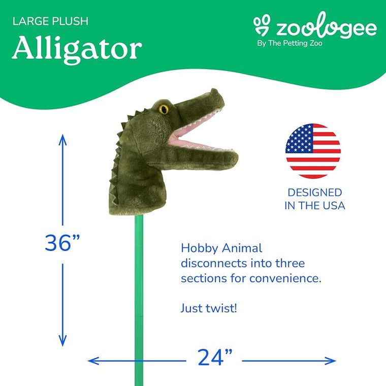 Alligator Stuffed Animal Plushie by Zoologee, view 3