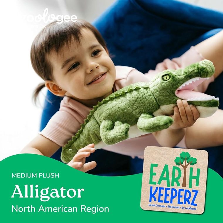 Alligator Stuffed Animal Plushie by Zoologee, view 3