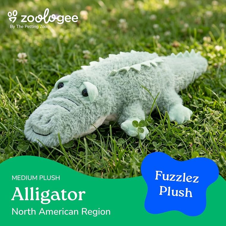 Alligator Stuffed Animal Plush, Fuzzlez by Zoologee, view 3