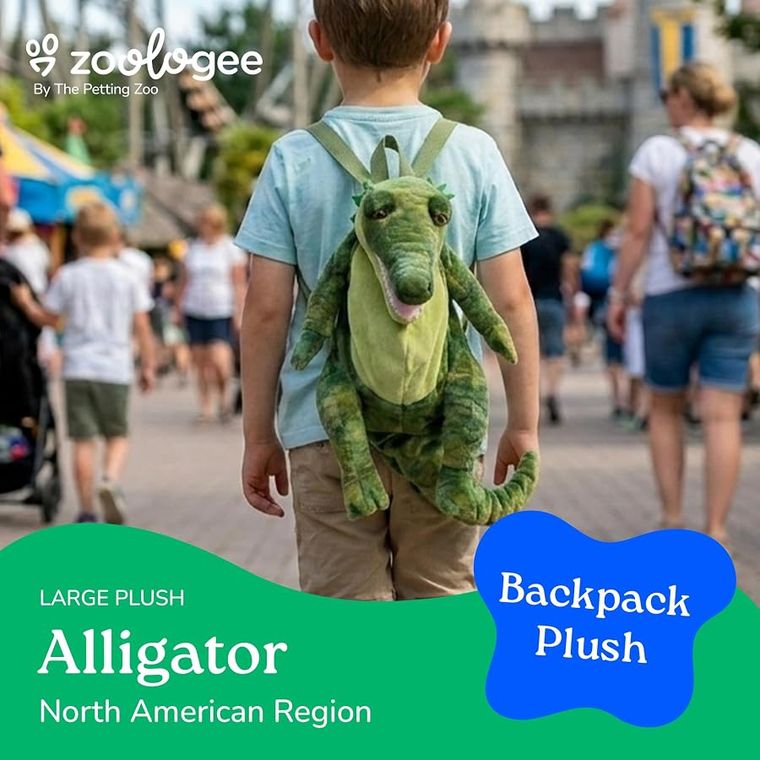 Alligator Plush Backpack Stuffed Animal by Zoologee, view 3