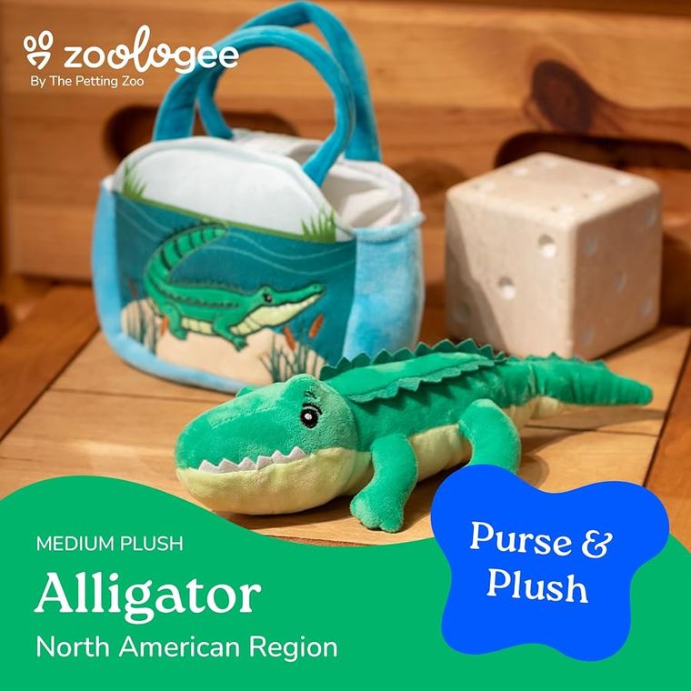 Alligator Purse Plush Set Stuffed Animal by Zoologee, view 3