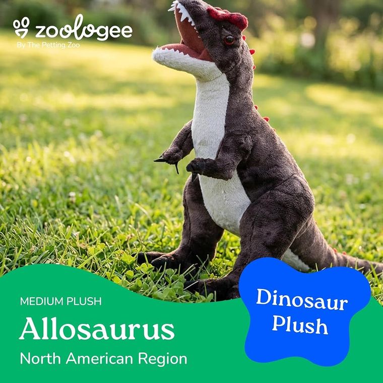 Allosaurus Dinosaur Stuffed Animal Plush by Zoologee, view 3
