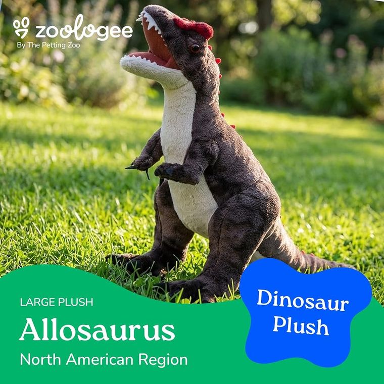 Allosaurus Dinosaur Stuffed Animal Plush by Zoologee, view 3