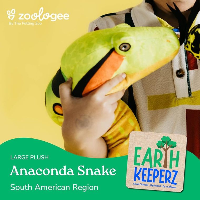 Anaconda Snake Stuffed Animal Plushie by Zoologee, view 3