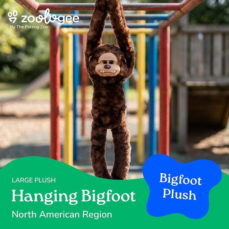 Ape Hanging Bigfoot Stuffed Animal Plush by Zoologee, view 3