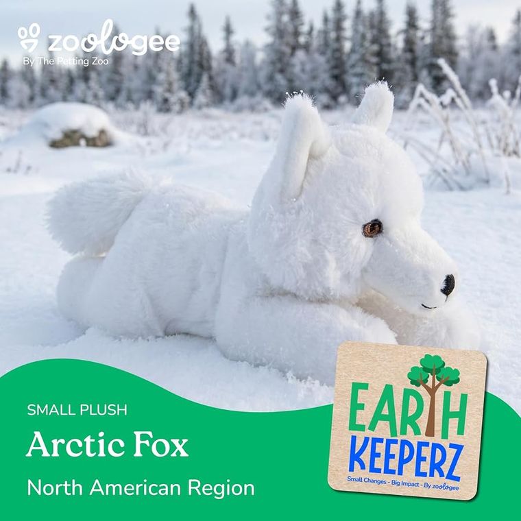 Arctic Fox Stuffed Animal Plushie by Zoologee, view 3