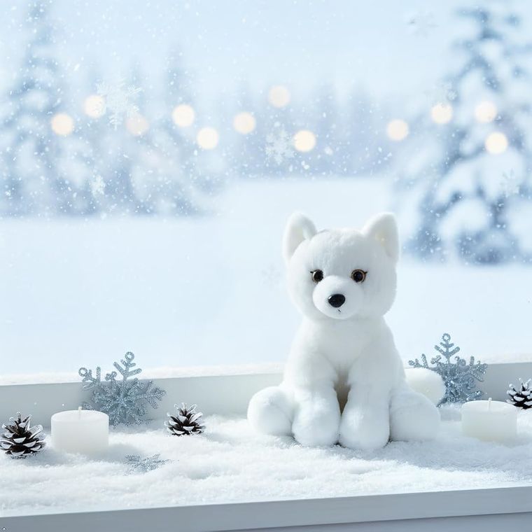 Arctic Fox Stuffed Animal, Wild Onez by Zoologee, view 3
