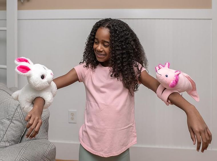Axolotl Slap Bracelet Stuffed Animal by Zoologee, view 3