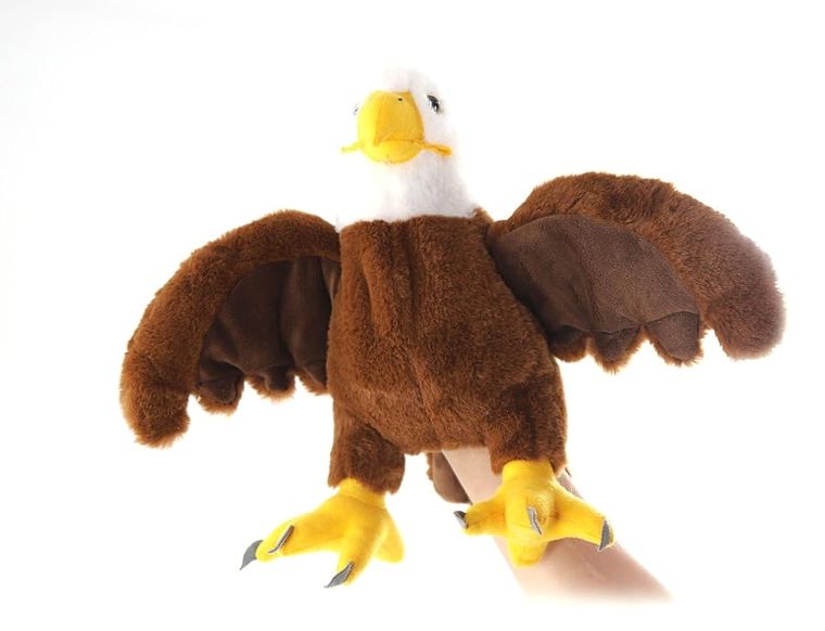 Bald Eagle Hand Puppet Stuffed Animal by Zoologee, view 2