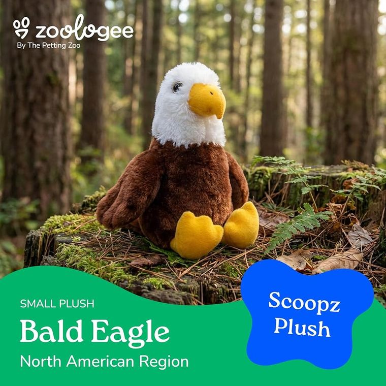 Bald Eagle Slap Bracelet Stuffed Animal by Zoologee, view 3