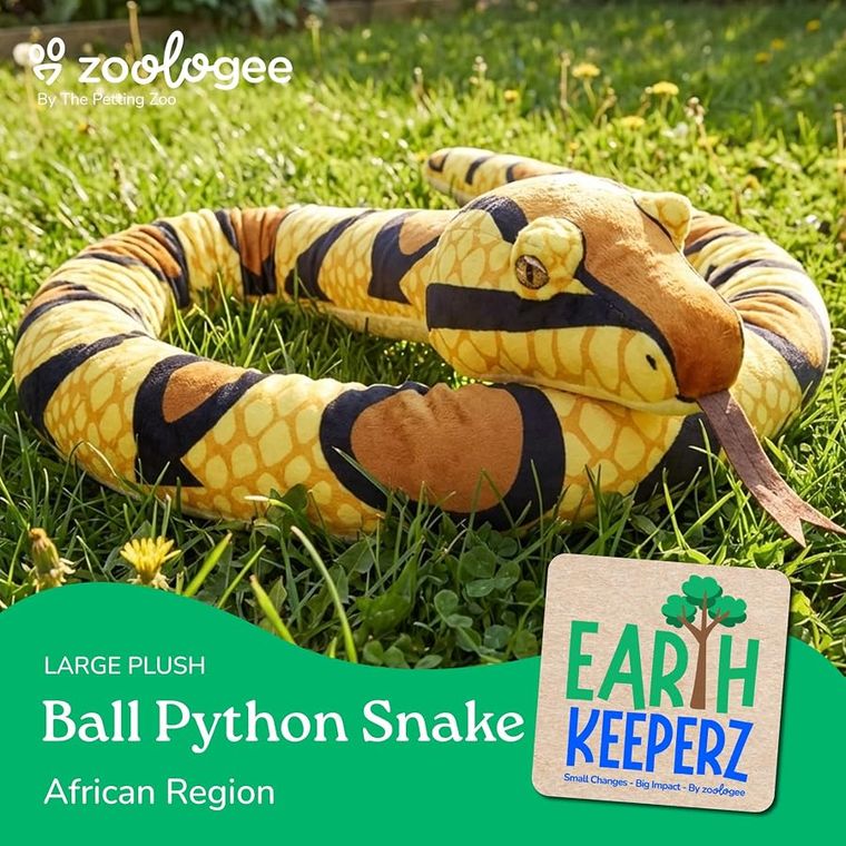 Ball Python Snake Stuffed Animal Plushie by Zoologee, view 3