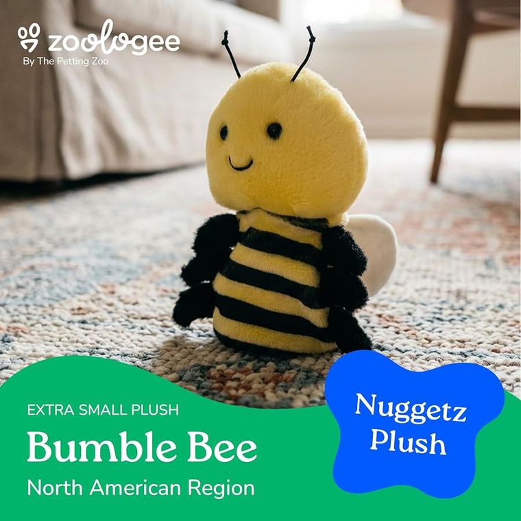 Bee Stuffed Animal Plushie, Nuggetz by Zoologee, view 3
