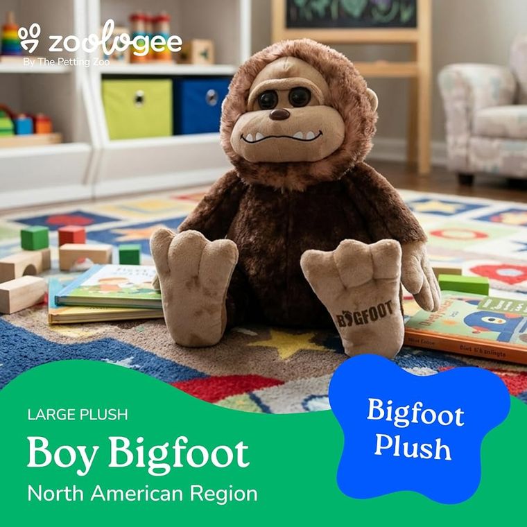 Bigfoot Boy Stuffed Animal Plushie by Zoologee, view 3