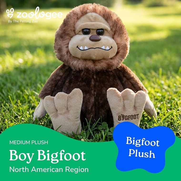 Bigfoot Boy Stuffed Animal Plushie by Zoologee, view 3