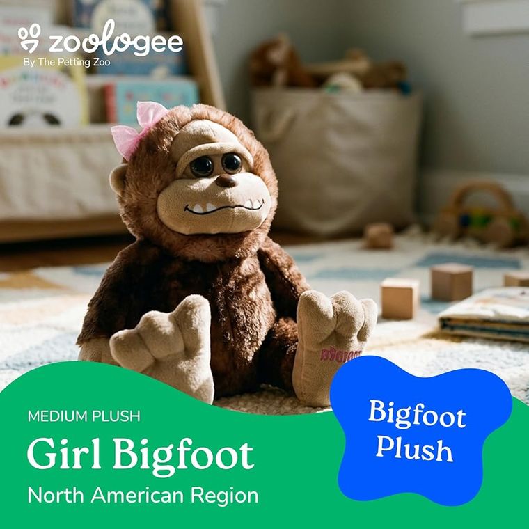 Bigfoot Girl Stuffed Animal Plushie by Zoologee, view 3
