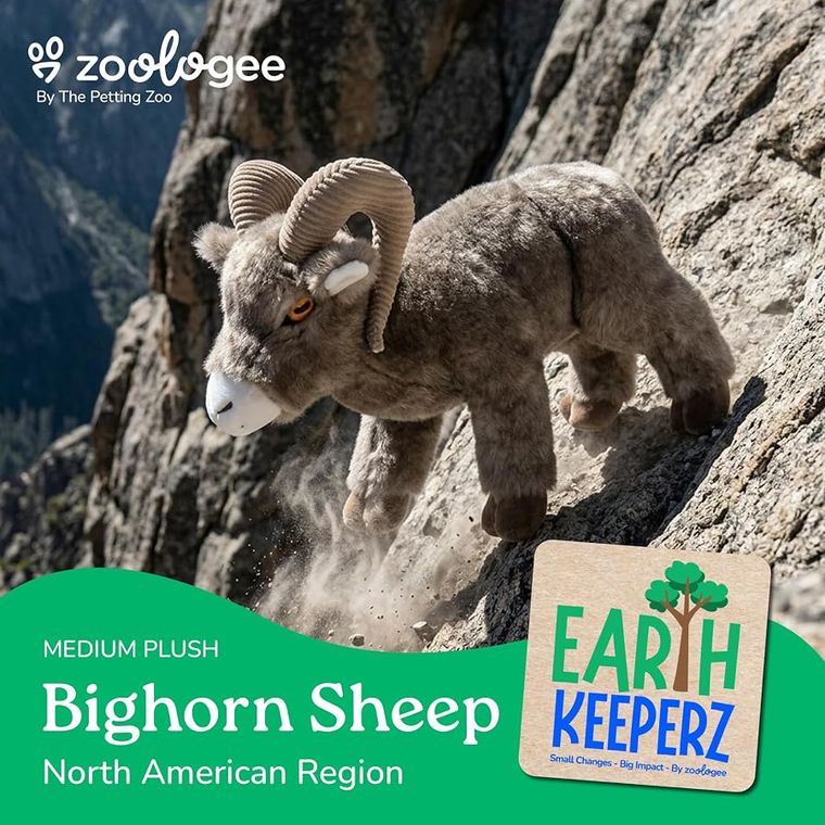 Bighorn Sheep Stuffed Animal Plushie by Zoologee, view 3