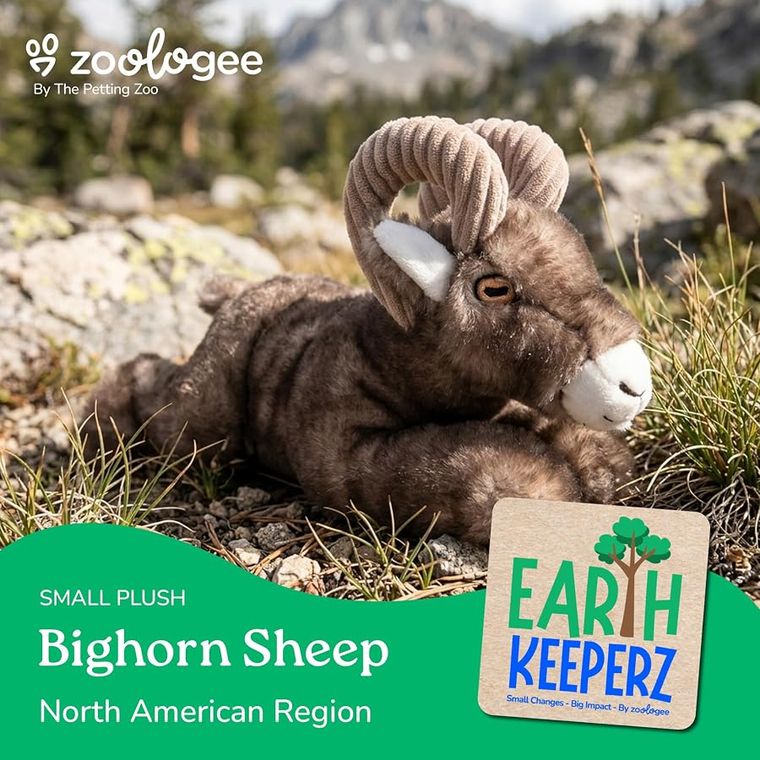 Bighorn Sheep Stuffed Animal Plushie by Zoologee, view 3