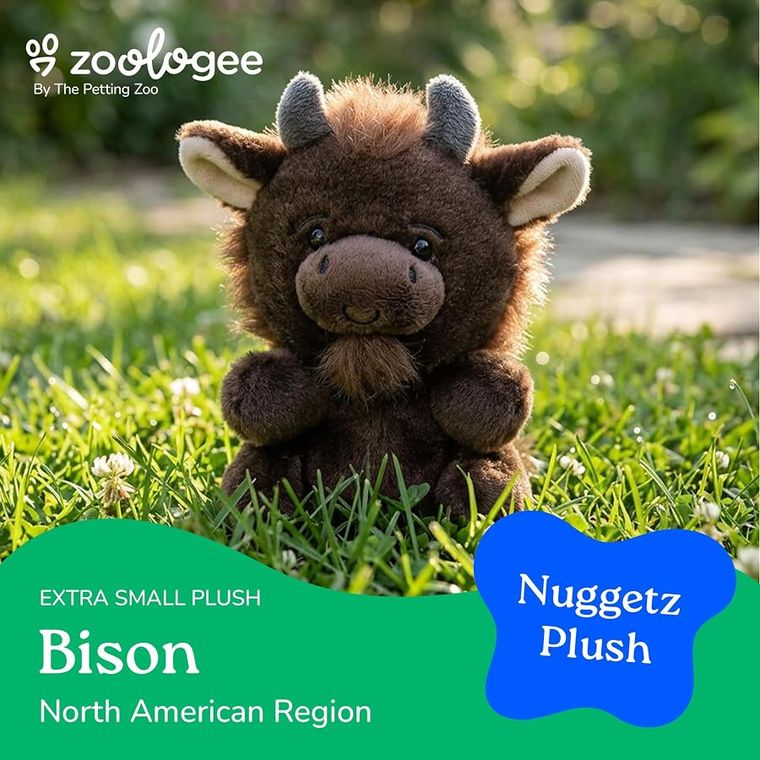Bison Stuffed Animal Plushie, Nuggetz by Zoologee, view 3