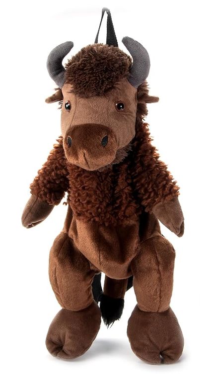 Bison Plush Backpack Stuffed Animal by Zoologee, view 2