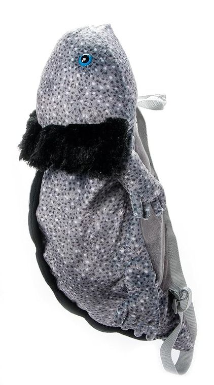 Black Axolotl Plush Backpack Stuffed Animal by Zoologee, view 2