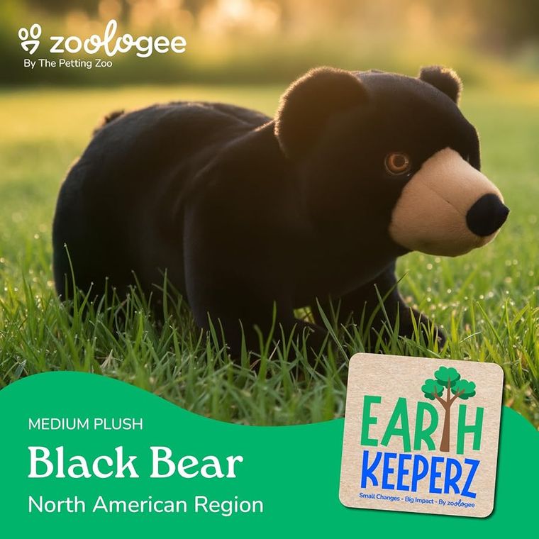 Black Bear Stuffed Animal Plushie by Zoologee, view 3