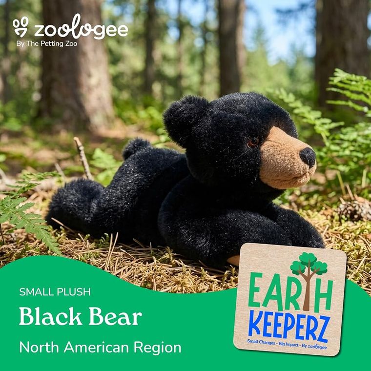 Black Bear Stuffed Animal Plushie by Zoologee, view 3