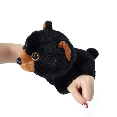 Black Bear Slap Bracelet Stuffed Animal by Zoologee