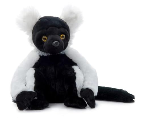 Black Ruffed Lemur Stuffed Animal Plushie, Wild Onez by Zoologee