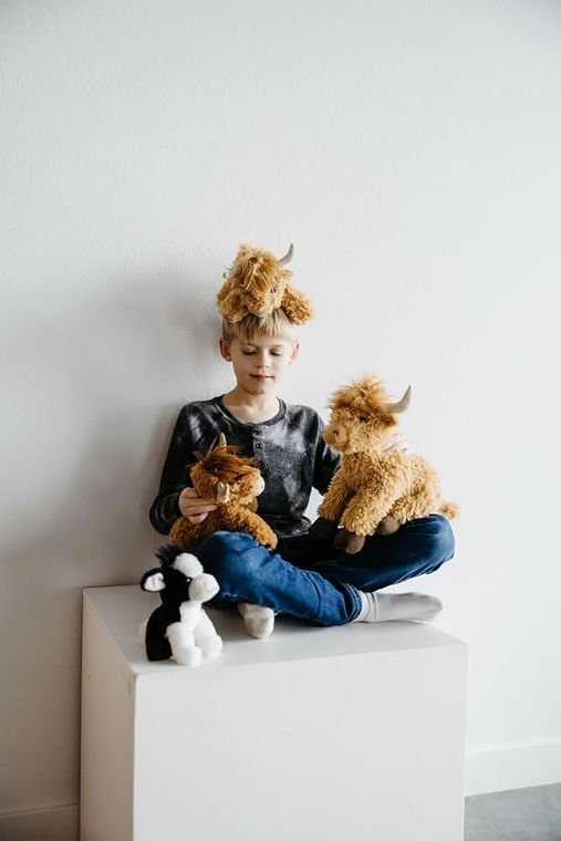 Blonde Highland Cow Stuffed Animal Plush, Wild Onez by Zoologee, view 3
