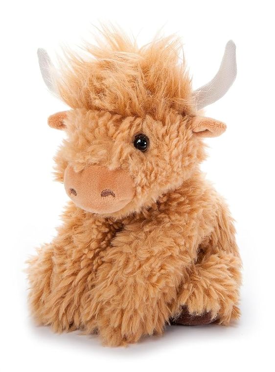 Blonde Highland Cow Stuffed Animal Plush, Wild Onez by Zoologee
