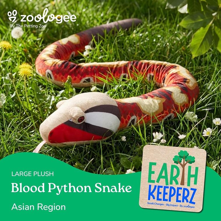 Blood Python Snake Stuffed Animal Plush by Zoologee, view 3