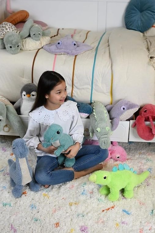 Blue Brachiosaurus Stuffed Animal Plush by Zoologee, view 3