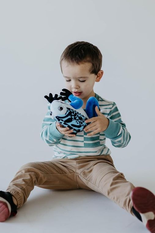 Blue Dart Frog Stuffed Animal, Wild Onez by Zoologee, view 3