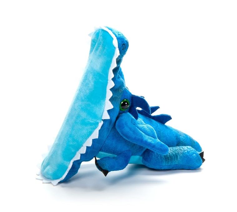 Blue Dragon Slap Bracelet Stuffed Animal by Zoologee, view 2