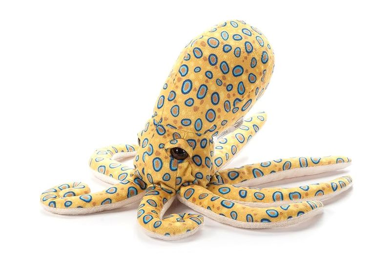 Blue Ring Octopus Stuffed Animal Plushie, Wild Onez by Zoologee, view 2