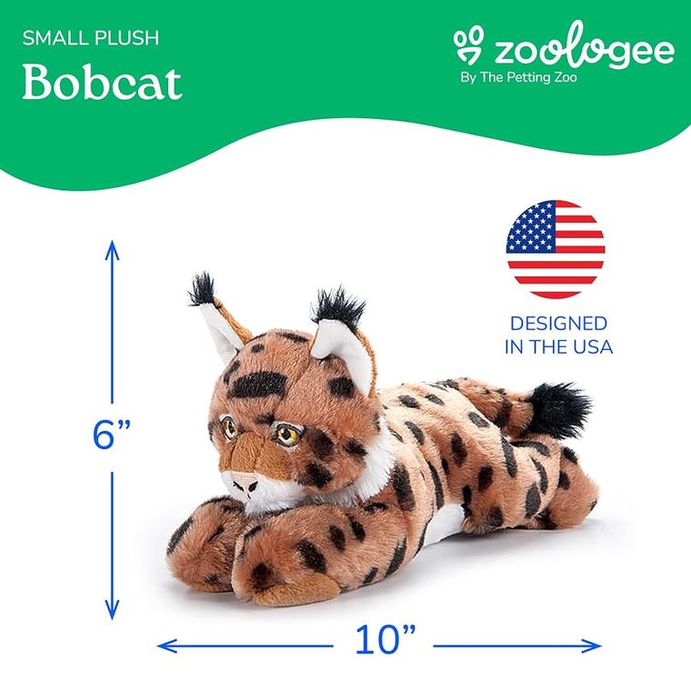 Bobcat Stuffed Animal Plushie by Zoologee, view 3