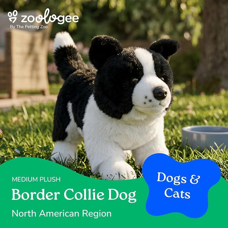 Border Collie Dog Stuffed Animal Plushie by Zoologee, view 3