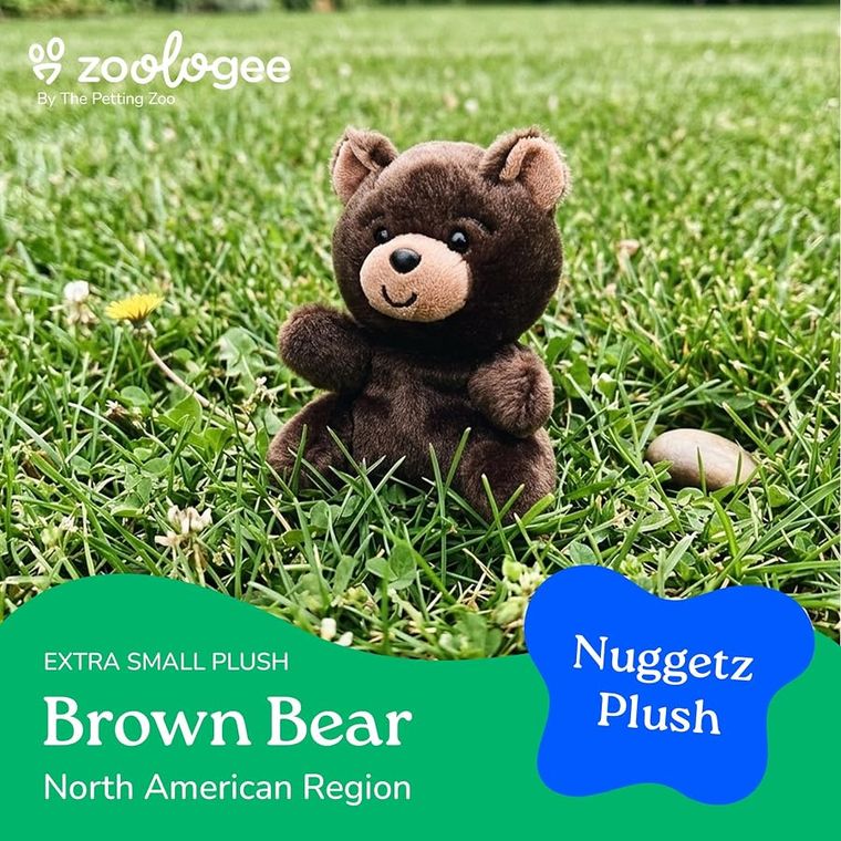 Brown Bear Stuffed Animal Plush, Nuggetz by Zoologee, view 3