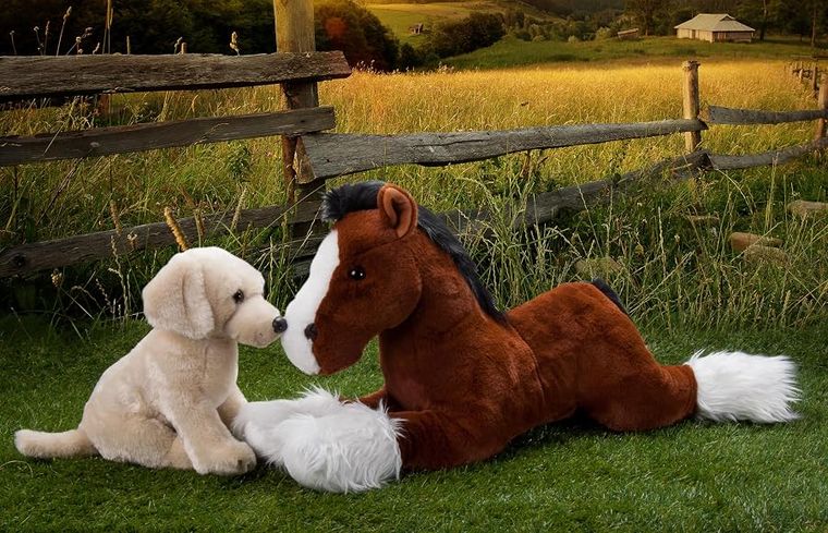 Brown Clydesdale Horse Stuffed Animal, Wild Onez by Zoologee, view 3