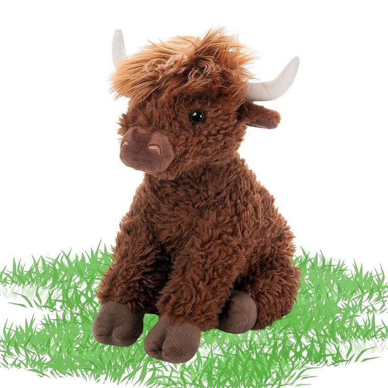 Brown Highland Cow Stuffed Animal Plushie, Wild Onez by Zoologee, view 3
