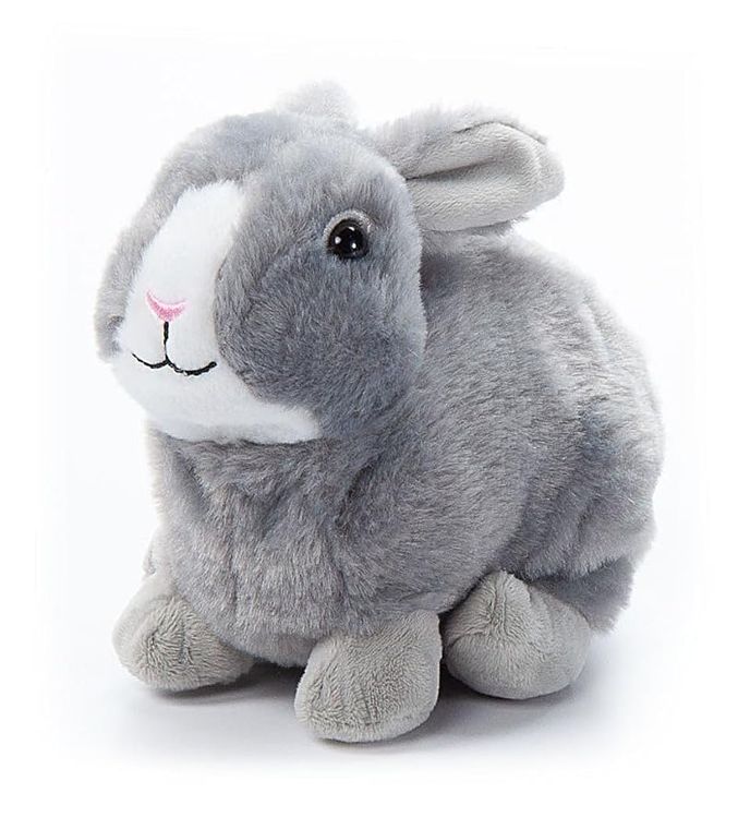 Bunny Grey Rabbit Stuffed Animal Plushie, Wild Onez by Zoologee, view 2