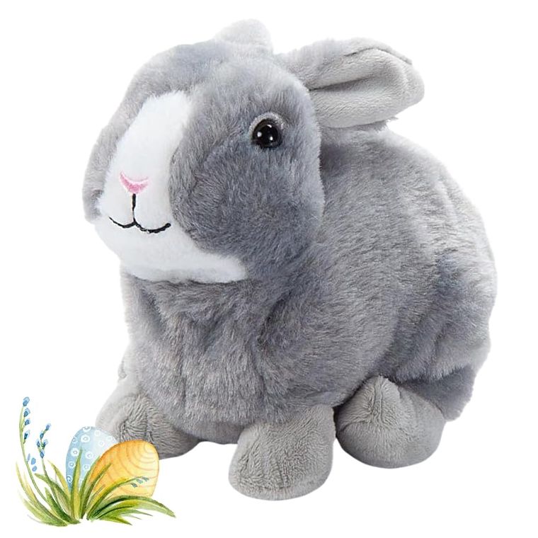 Bunny Grey Rabbit Stuffed Animal Plushie, Wild Onez by Zoologee, view 3