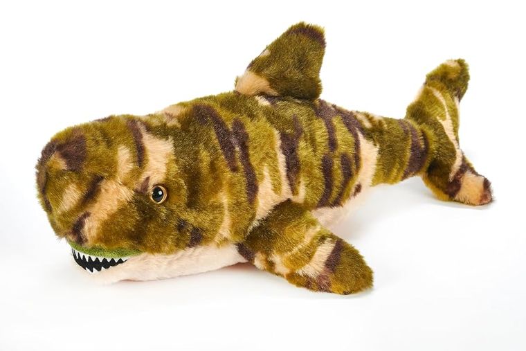 Camo Tiger Shark Stuffed Animal Plushie by Zoologee, view 2