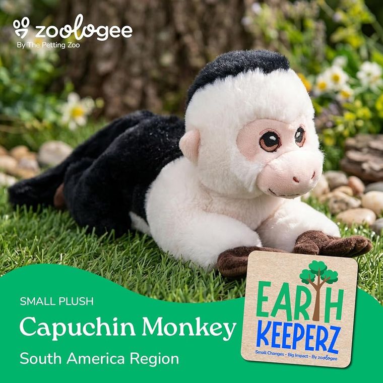 Capuchin Monkey Stuffed Animal Plushie by Zoologee, view 3
