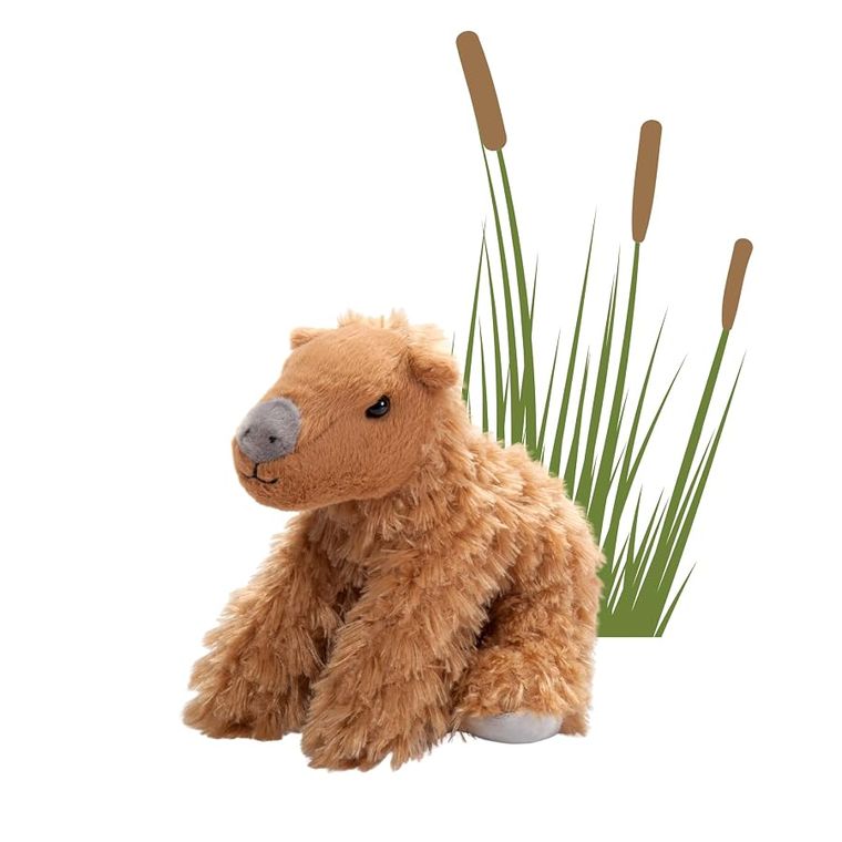 Capybara Stuffed Animal Plushie, Wild Onez Wildlife Animals, Capybara Plush Toy by Zoologee, view 3