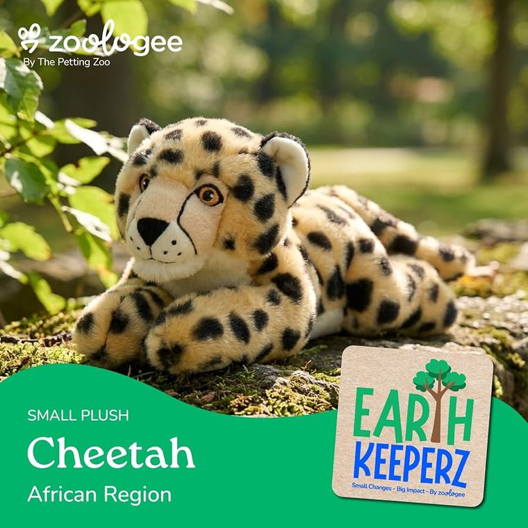 Cheetah Stuffed Animal Plushie by Zoologee, view 3