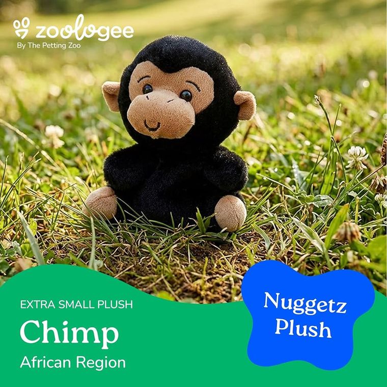 Chimp Stuffed Animal Plushie, Nuggetz by Zoologee, view 3