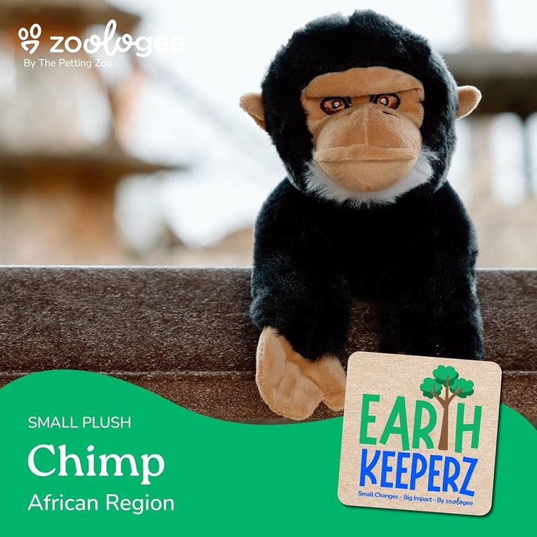 Chimp Stuffed Animal Plushie by Zoologee, view 3