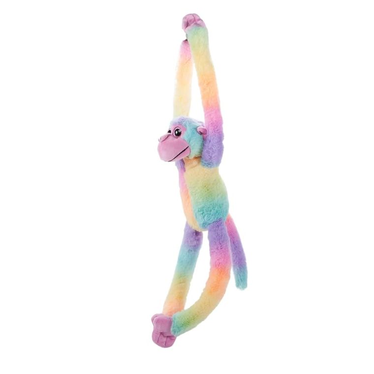 Colorful Hanging Monkey Stuffed Animal, Ombrez Monkey Plush Toy, 20" Pink by Zoologee, view 2