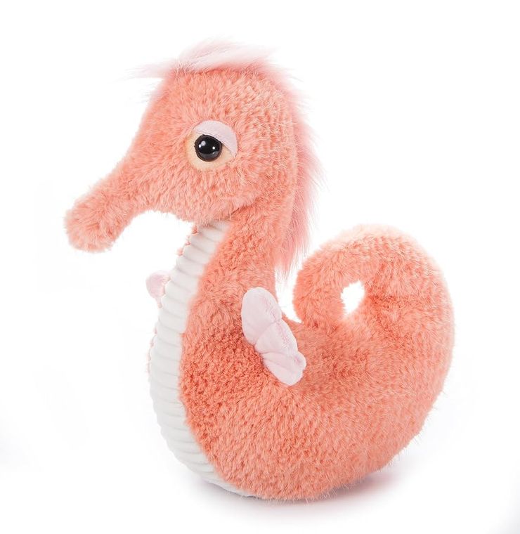 Coral Seahorse Stuffed Animal, Fuzzlez by Zoologee, view 2
